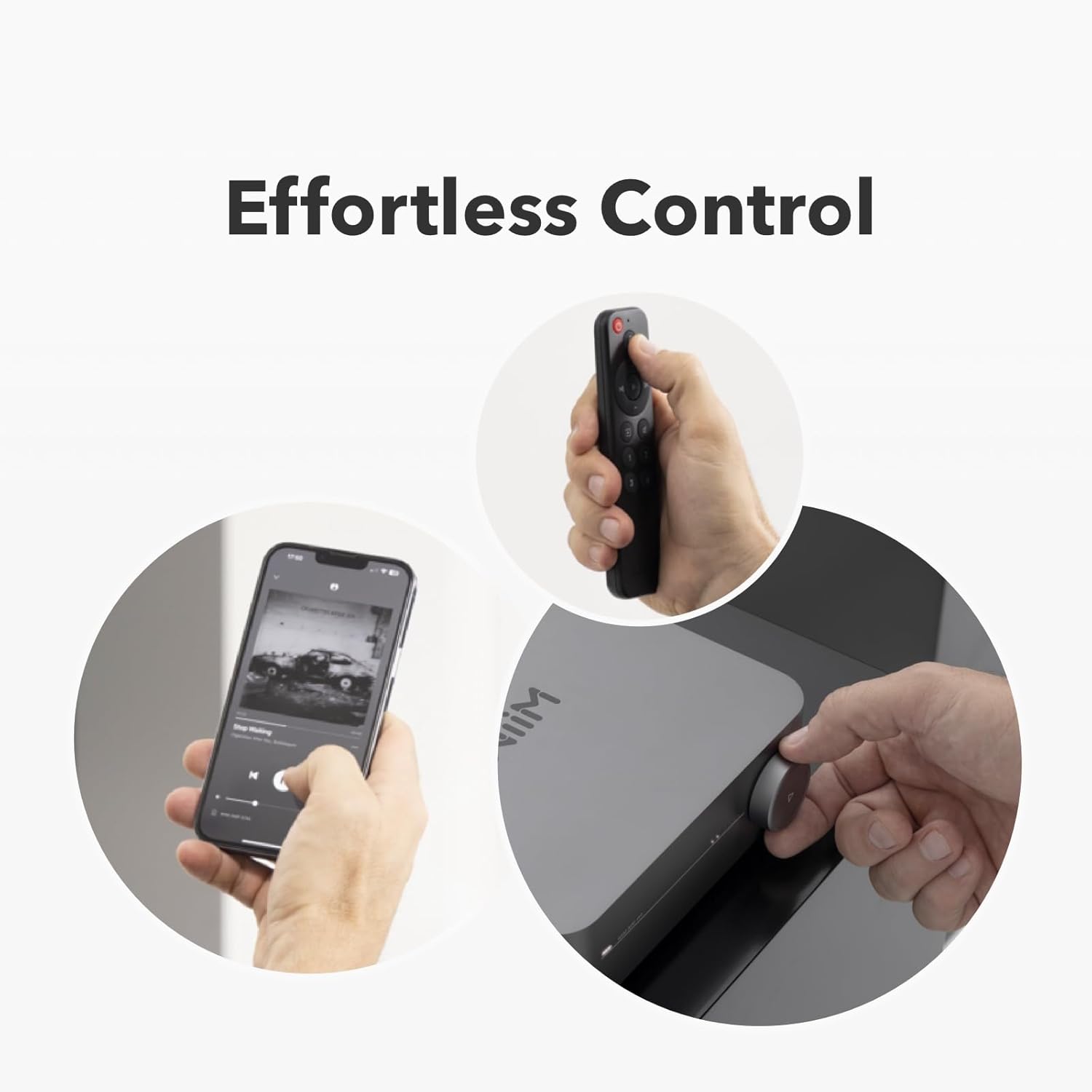 WiiM Amp Pro: Multiroom Streaming Amplifier | Compatible with Google Cast, Alexa | HDMI, Voice Control | Stream from Spotify, Amazon Music, Tidal & More - Dark Gray