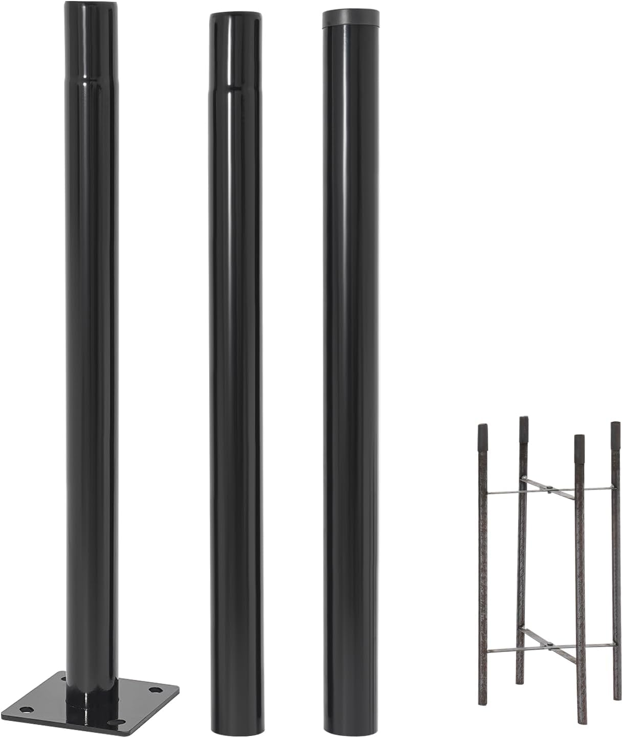 Street Light Pole for Outdoor 16FT Tall, Split Street Lamp Post, Without Screws Install, Solar Street Lights Pole Suitable for Outdoor, Street, Courtyard, Parking Lot, Park