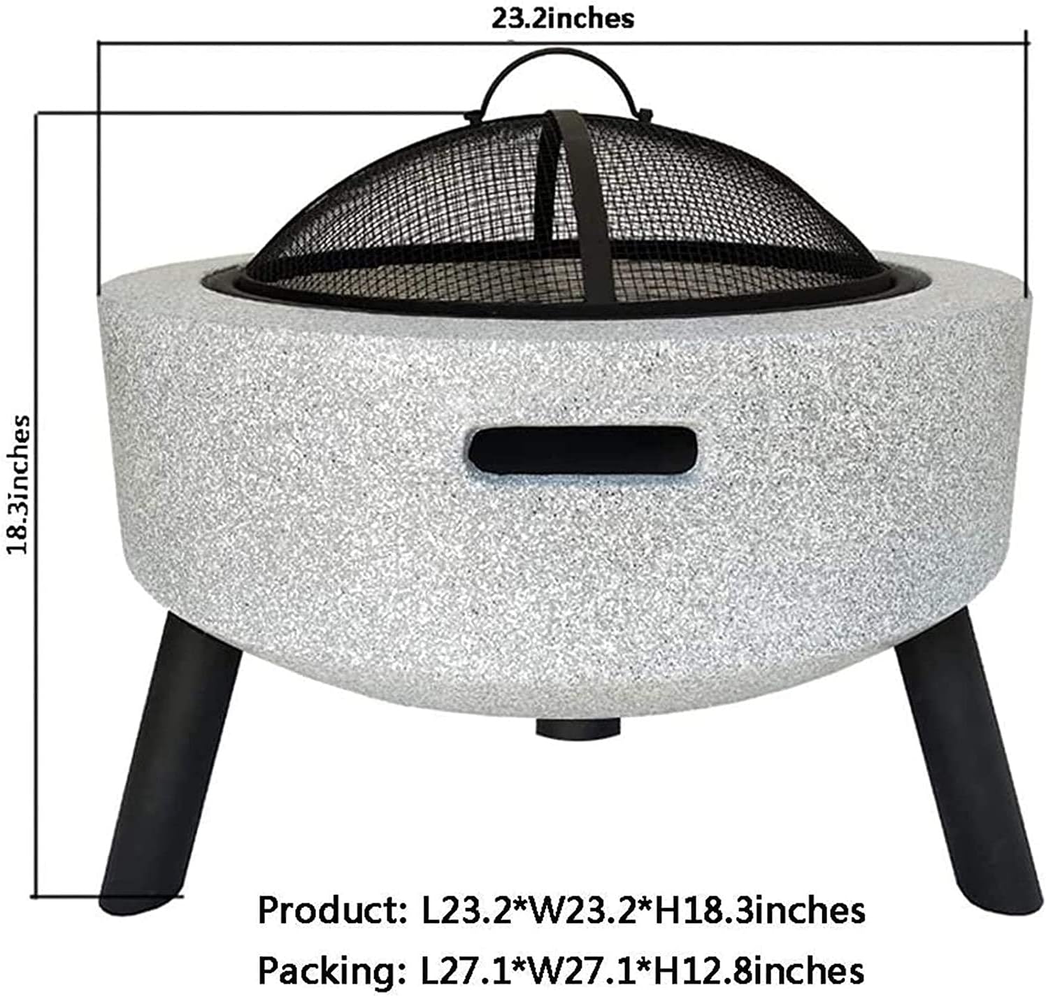 Fire Pits,BBQ Grill,Outdoor Camping Picnic Bonfire Patio Backyard Garden Beaches Park,Marble Finish,Family Essential Multifunctional Stove