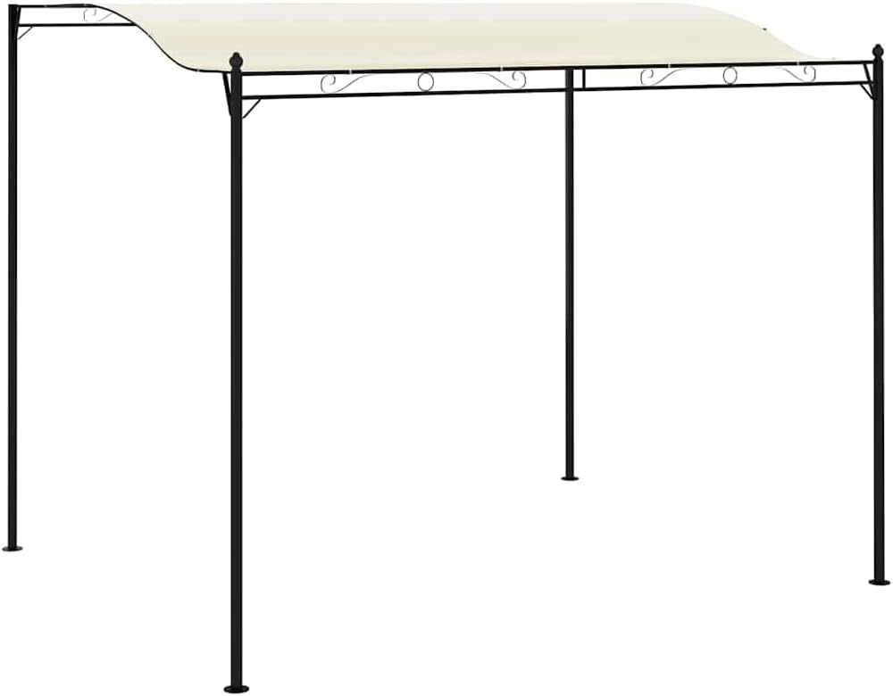 Outdoor Sunshade Awning, Steel Outdoor Pergola Gazebo, Patio Canopy with Weather-Resistant Fabric for Patios Large Garden, 9.8'x7.9' Cream White,-454