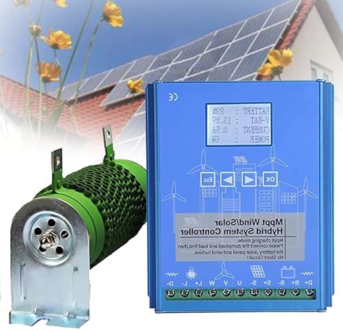 12000W Wind Solar Hybrid Charge Controller - Auto Regulator for 12V/24V/48V Systems, LCD Display, Compatible with LiFePO4, AGM, Gel, Flooded & Lithium Batteries