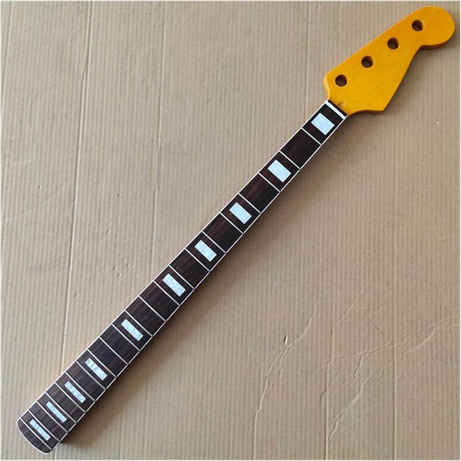 TSTS Maple 21 Frets Bass Guitar Neck 4 String Rosewood Fingerboard Bass Neck Replace Guitar ​Neck Replacement