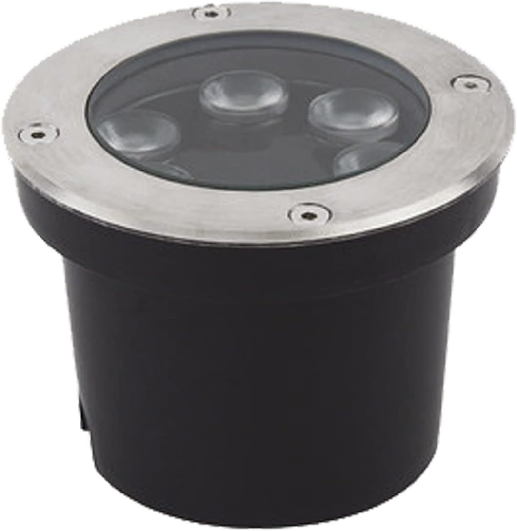 Round Outdoor Floor Spotlight Buried Light Anti-Rust Aluminum IP65 Waterproof Recessed Lawn Light for Step Deck Garden Lighting (Color : Yellow, Size : 36W-AC85-265V)