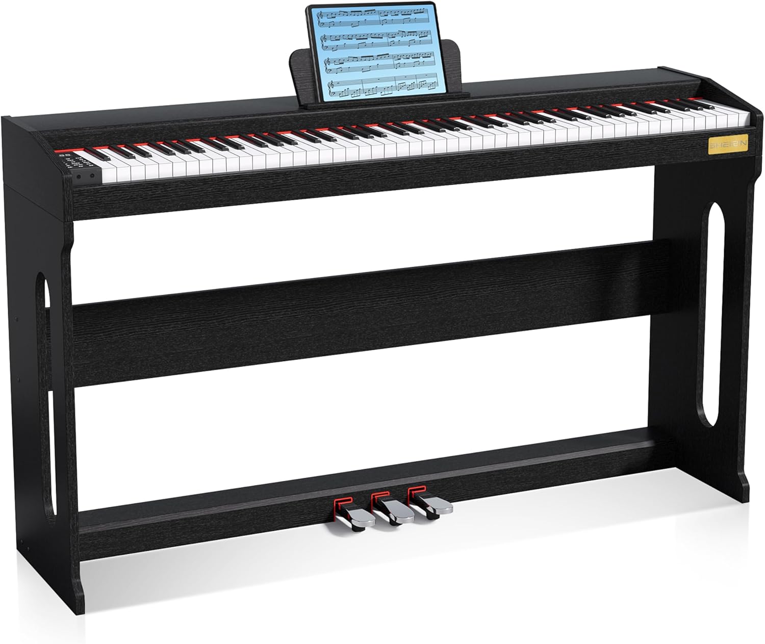 Digital Piano 88 Keys,Keyboard Piano,Touch-Sensitive,Electric Piano,Semi Weighted,Upright,Acoustic,Beginners,Adults,Full Size,Stand,Pedal,SR-EH60(Black)