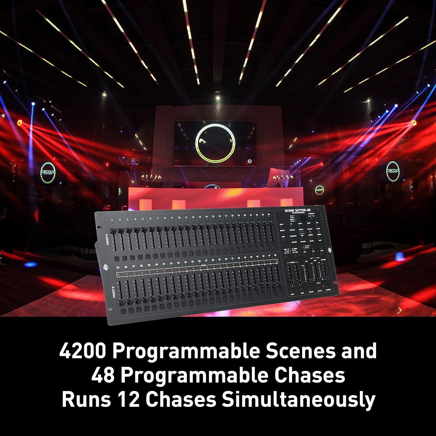 ADJ Products SCENE-SETTER 48, Channel DMX Dimming Controller, Professional Light Show Control Board