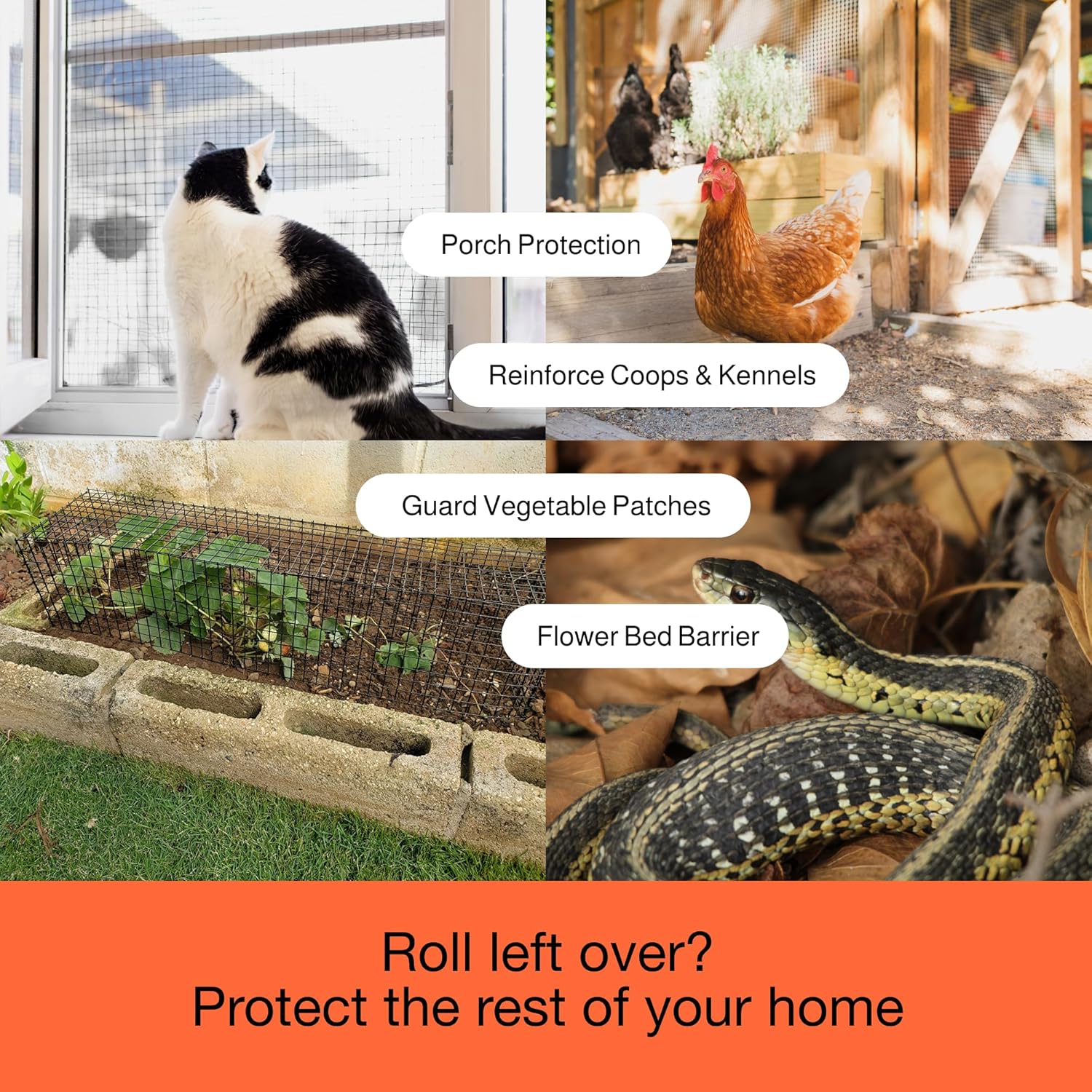 MaPorch Solar Panel Bird Guard Mesh Screen - 6 in x 120 ft Black PVC Coated Galvanized Steel - Solar Panel Netting Mesh - Includes 80 Clips, Scissors & Gloves for Easy DIY Install