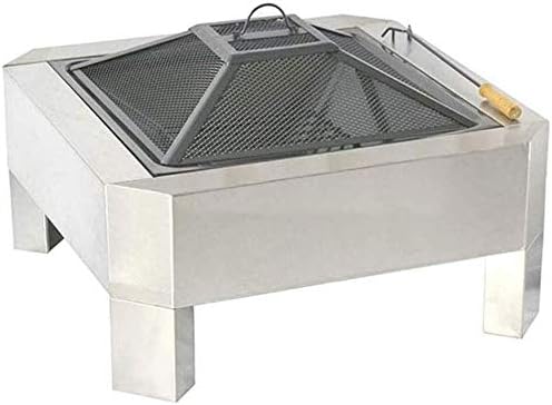 Fire Pits Outdoor Wood Burning Firepit Fire Pit Metal Square Firepit Patio Stove Wood Burning BBQ Grill Fire Pit Bowl