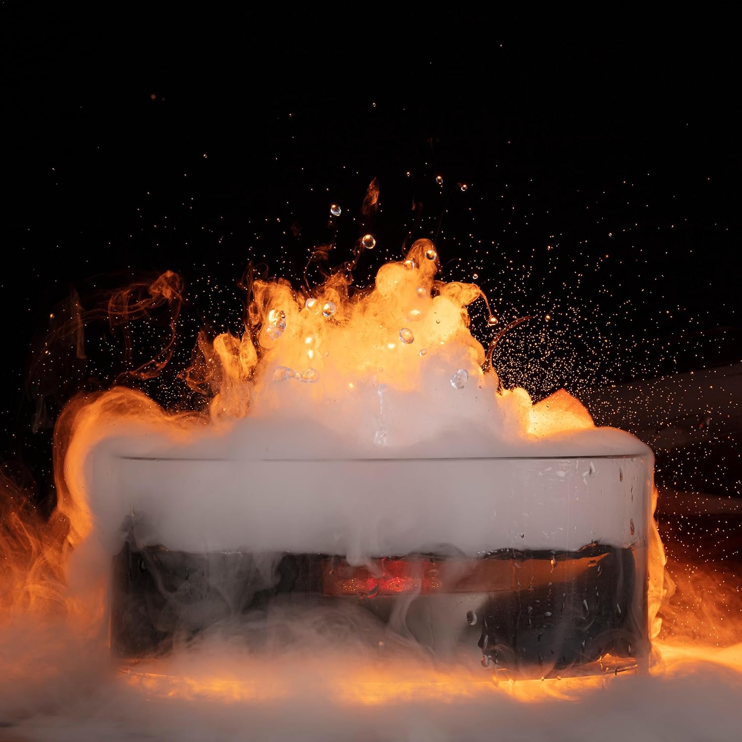 Alpine Corporation Super Power Pond Fogger with Floating Ring and LED Lights Outdoor Decor Accessory