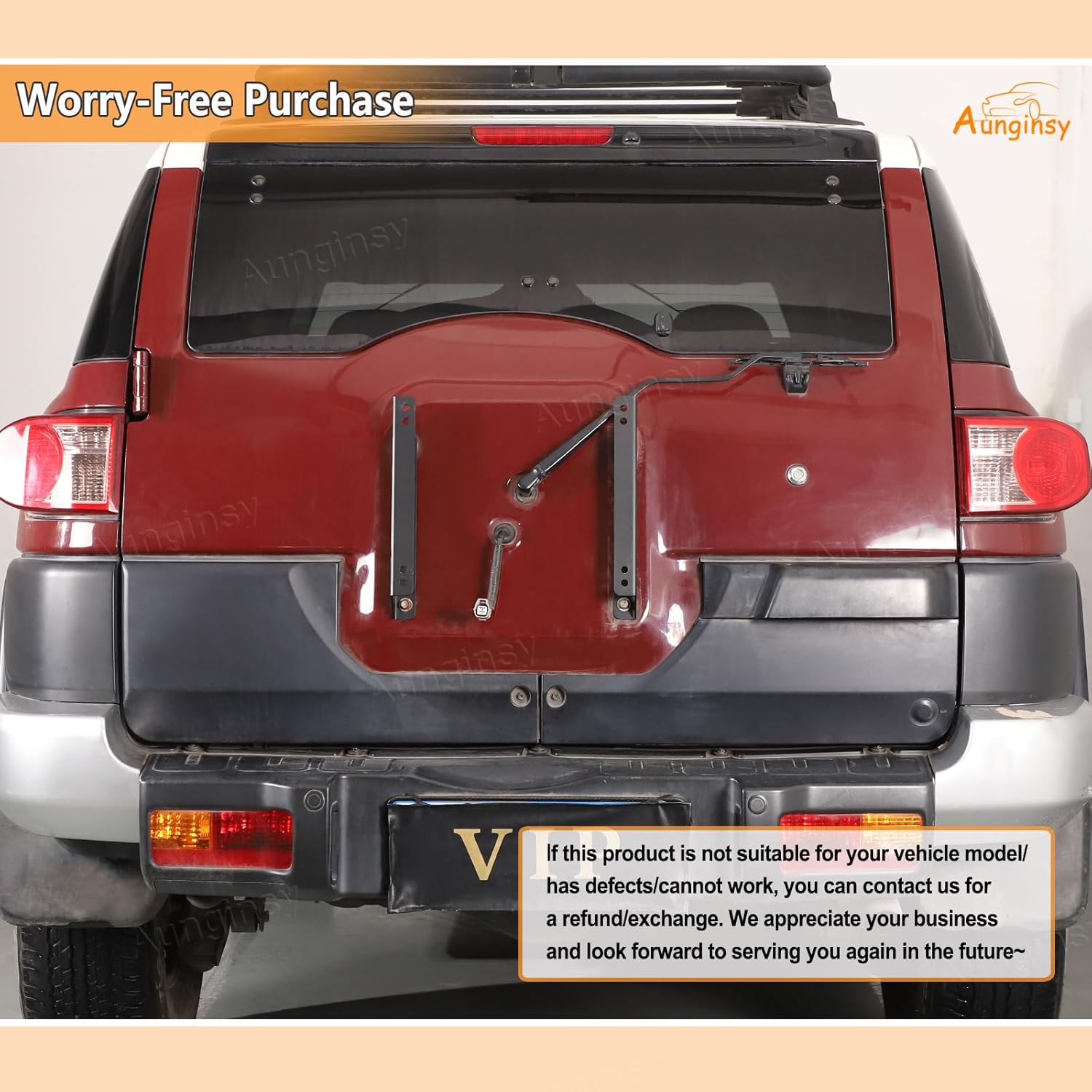 Aunginsy Car Spare Tire Carrier Mount Compatible with Toyota FJ Cruiser 2007-2021 Rear Spare Tire Height Increasing Bracket Rear Spare Wheel Heighten Holder Reinforcement Rack Replacement Accessories