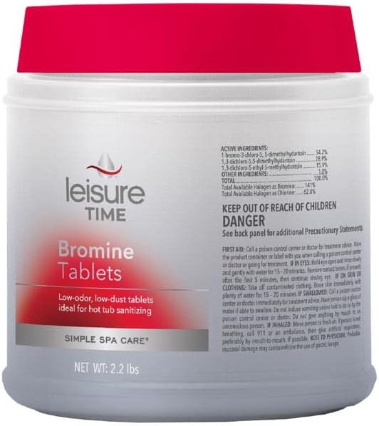 LEISURE TIME Brom Tabs Spa Chemicals 2.2 lb. - Total Qty: 12; Each Pack Qty: 1