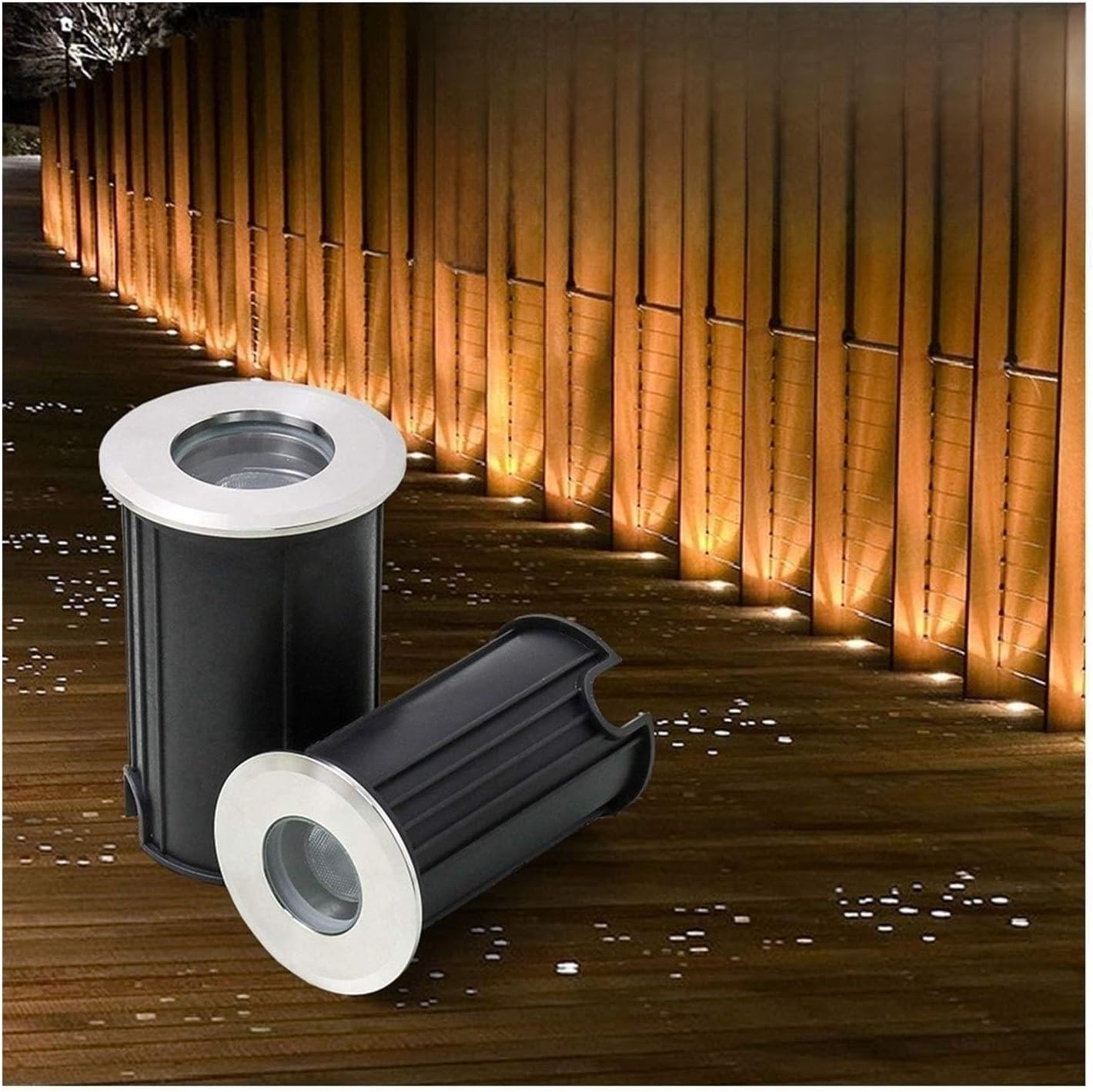 Submersible LED Light - Outdoor Recessed LED Light, IP68 Waterproof Stainless Steel 1W Mini Underwater Spotlight, for Pool, Deck, Stairs, Fountain Landscape Lighting(Green,62x85mm(12V))