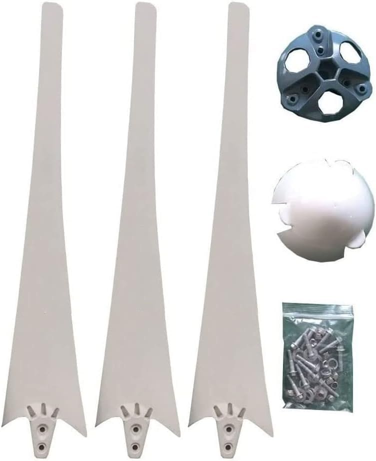 CAJUCA Wind Turbine Fibers Blades with Hub and Cap, 550Mm 580Mm 600Mm High Strength Blades for Horizontal Wind Generator