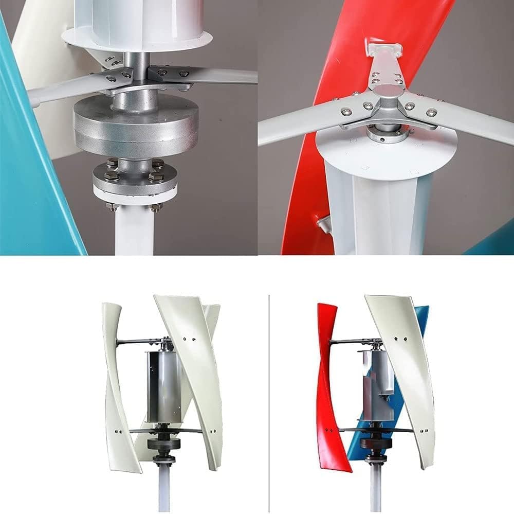 CHRISK 8000W Wind Turbine Generator for Home12v 24V Vertical Axis Free Energy Windmill with Controller+Flange+Tool Wind Turbines