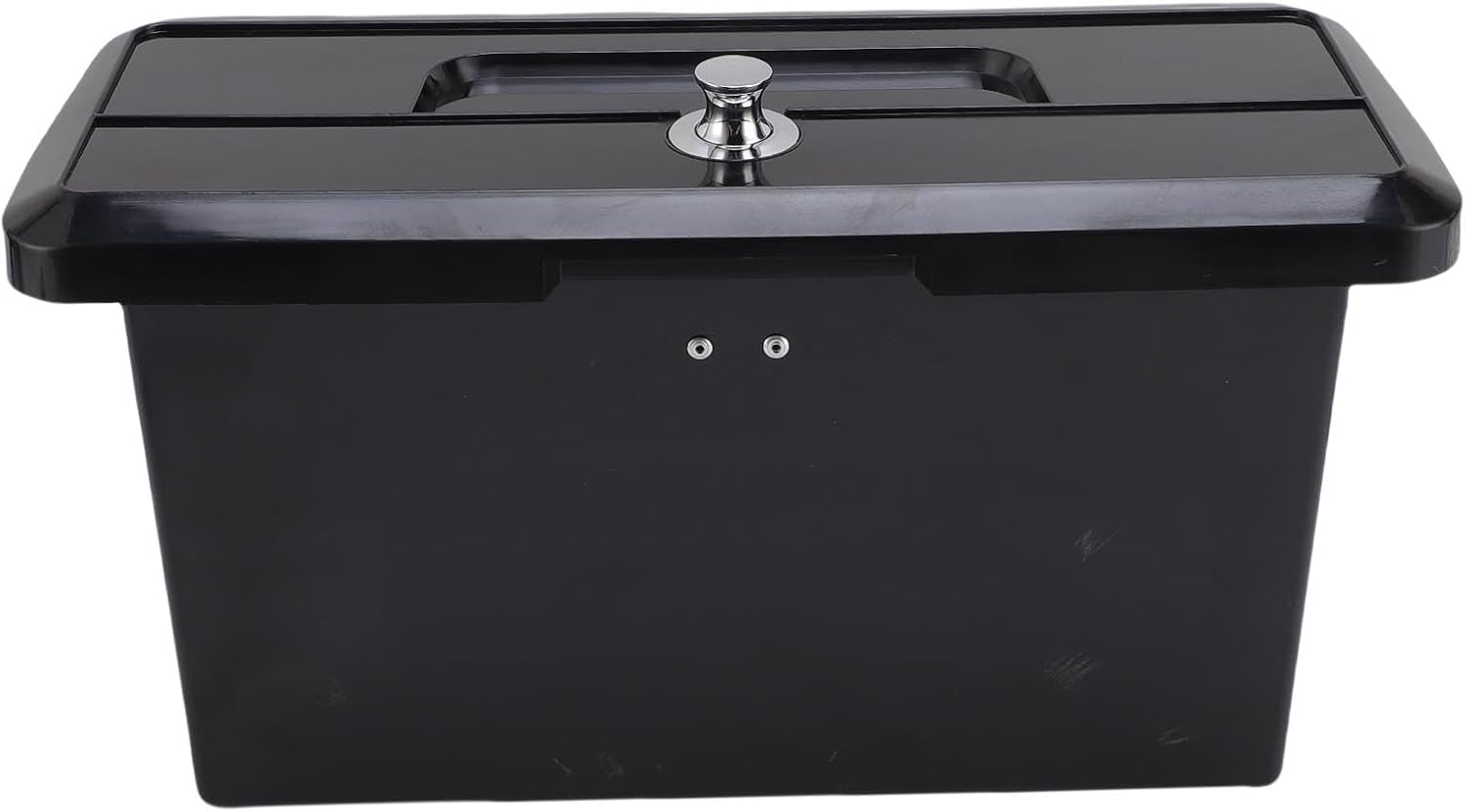 aqxreight Locking Plastic Glove Box ABS Marine Boat Storage Compartment with Double Cup Holder for Most Ships and Yachts (Black)