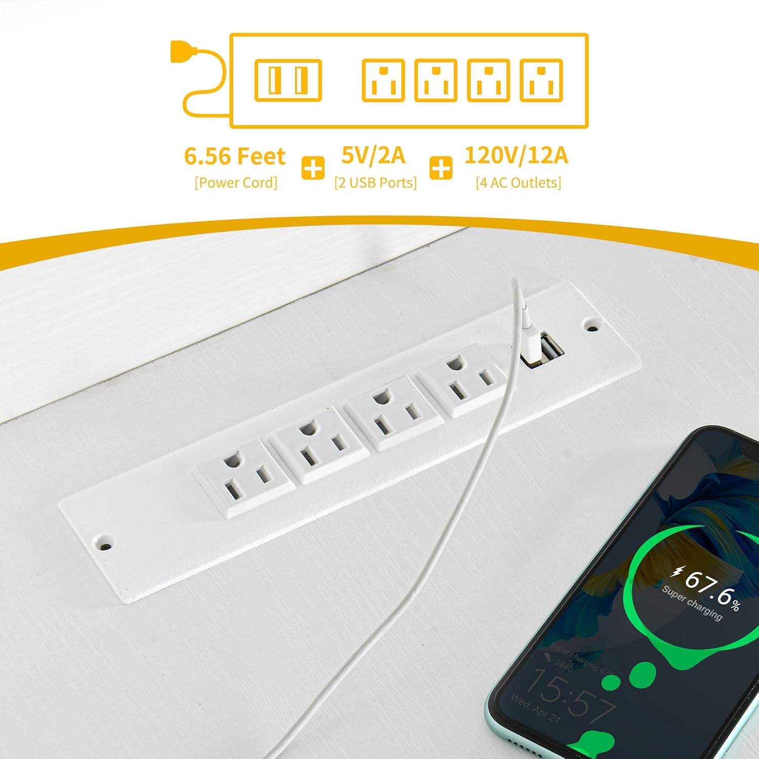 DWVO L Shaped Desk with Drawers, 55