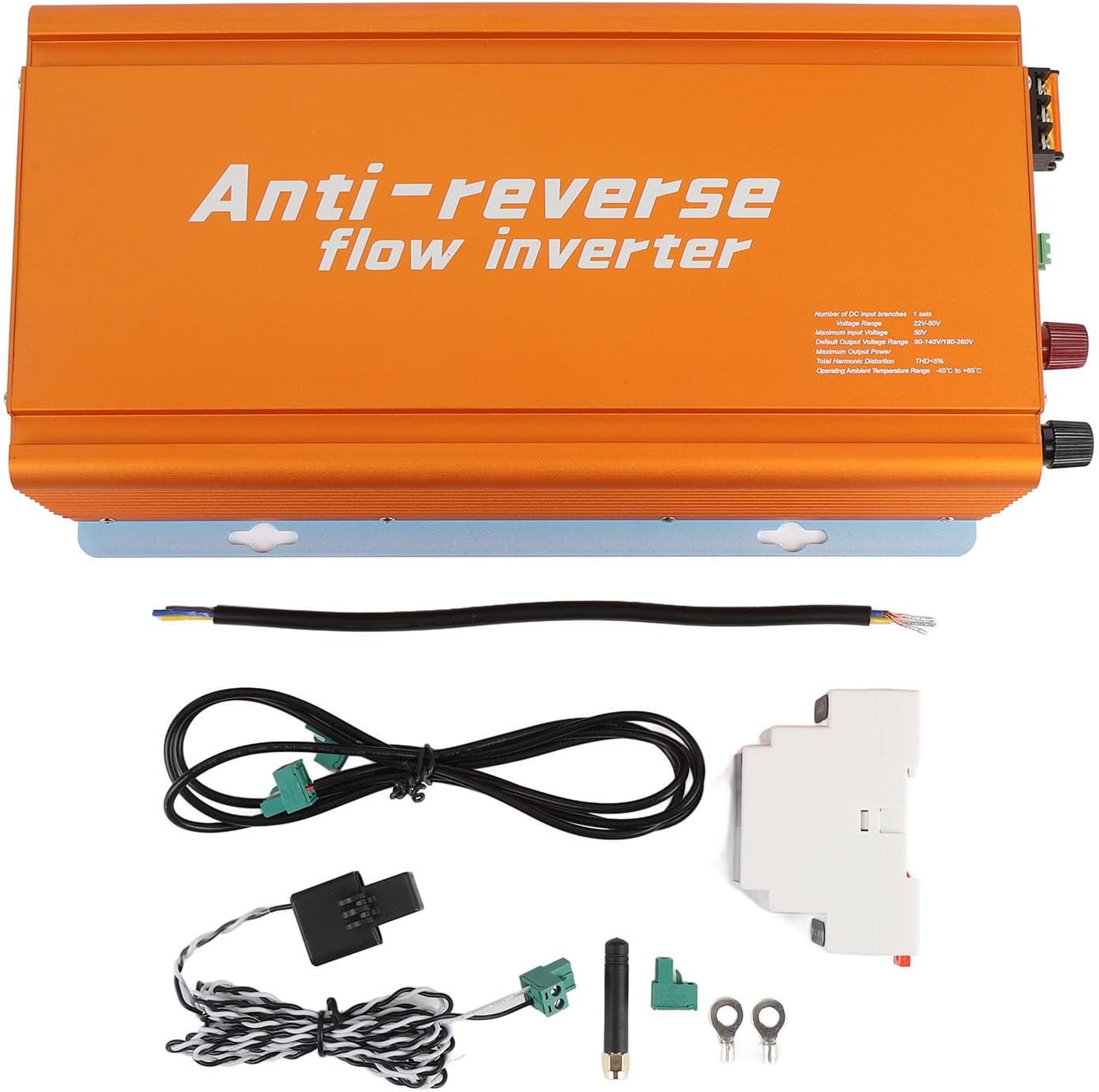 Fafeicy 1200W Solar Grid Tie Micro Inverter, with Anti Reverse Flow MPPT Tracking and APP Monitoring, for Home Photovoltaic System 22-50V DC Input 95% Peak Efficiency (120V)