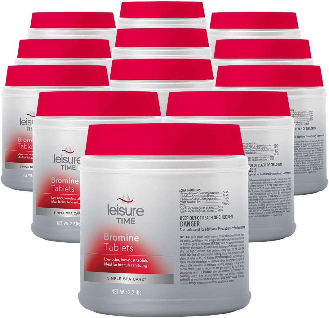 Leisure Time 45401-12 Bromine Tabs Hot Tub Chemical, 2.2 Pound 12-Pack