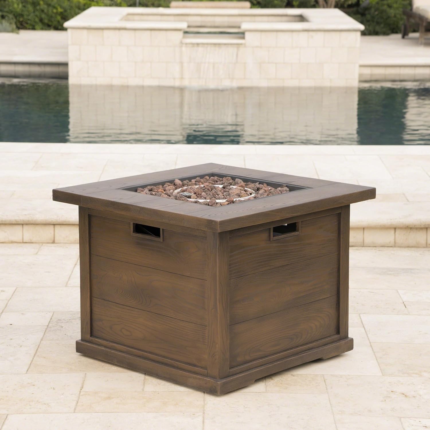 Ellington 40,000 BTU Square FIRE Pit- Brown