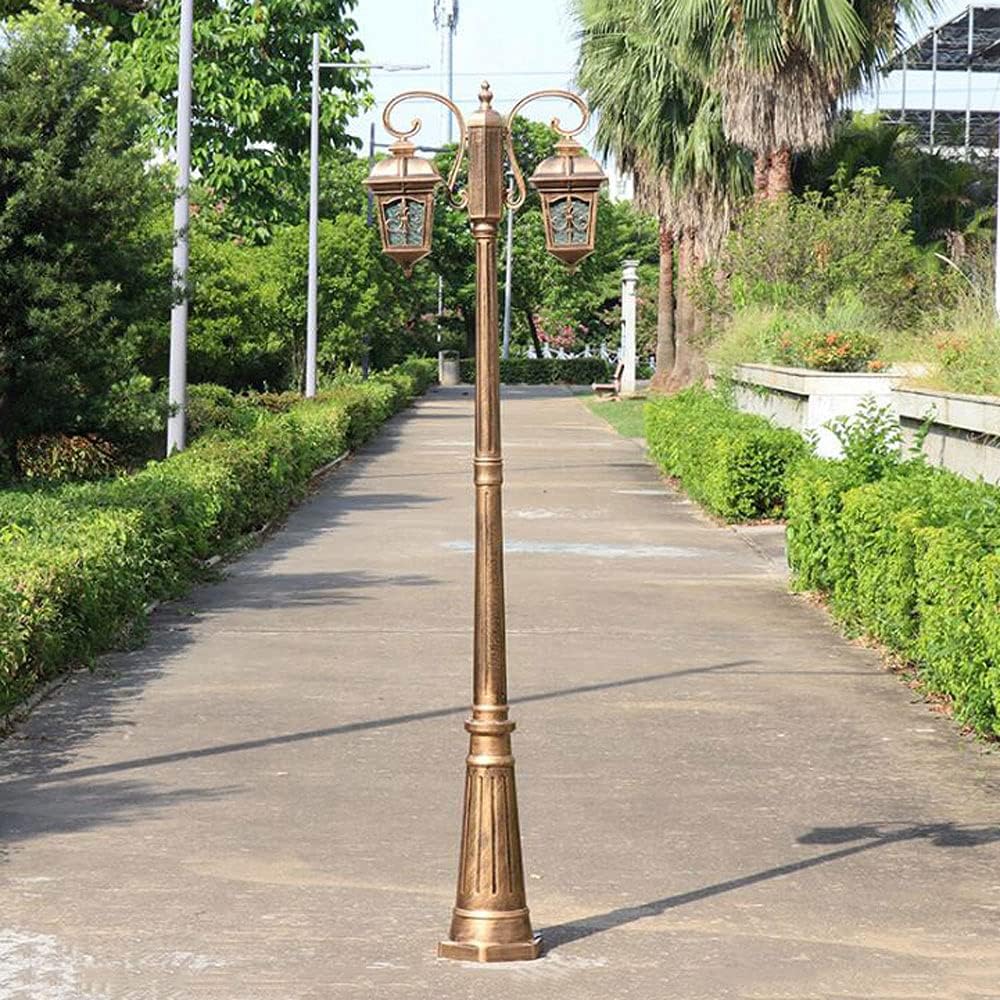 Lamp Post Lights Outdoor,Aluminum Anti-Rust High Pole Light European Victorian Victorian Victorian Retro IP56 Waterproof Column Light Villa Garden Lawn Lamp Courtyard Lighting Street Light O