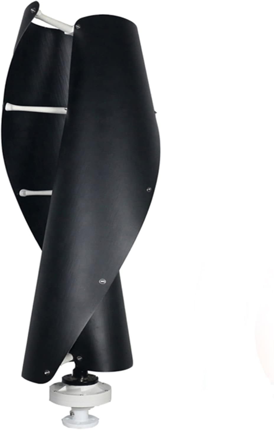 Black Vertical Wind Turbine Generator, 4000W 220V 12V 24V 48V with Controller 3 Phase 2 Blades Home Use New Spiral Wind Turbine Low Noise for Garden Home