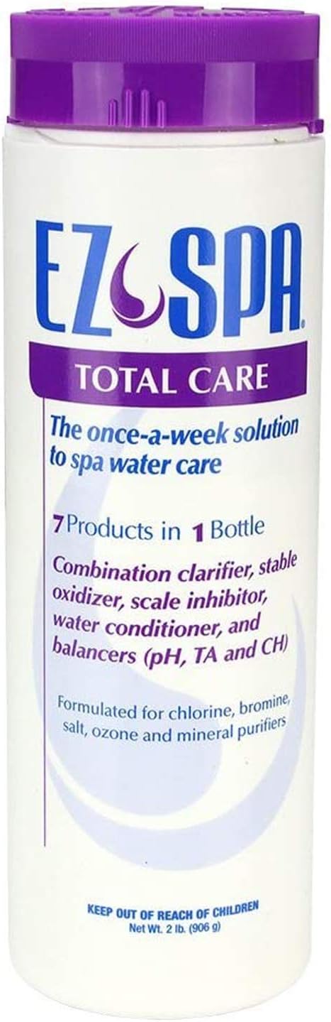 Brand EZ Spa EZSTC2 Hot Tub Total Care Weekly Water Preventative Chemical Treatment Blend for Hot Tubs and Spas, 2 Pounds - Set of 2