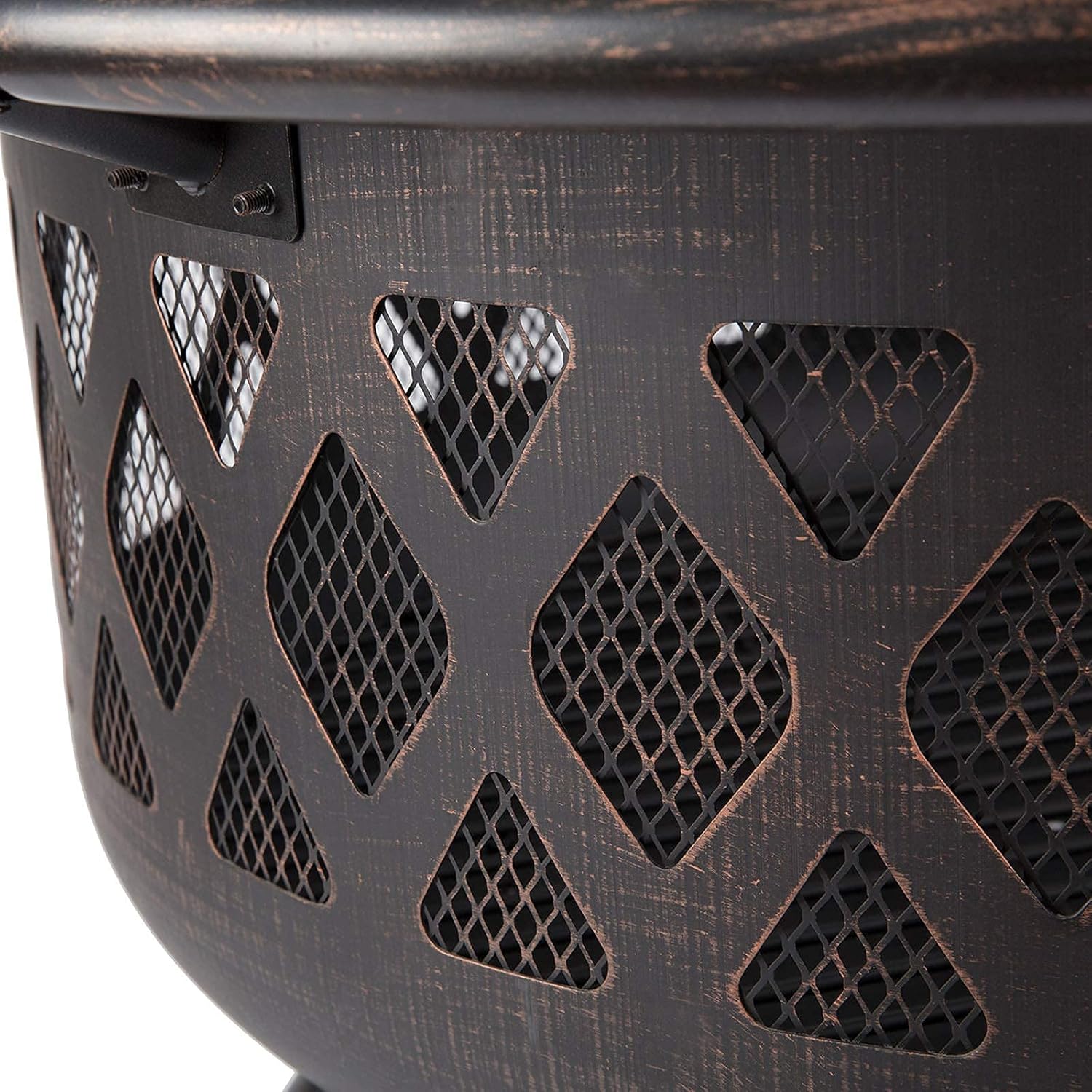 Small Fire Pit,Outdoor Fire Pit with BBQ Grill Shelf Fire Bowl with Spark Protection Mesh Extra includes Poker and Cover Garden Patio Heater