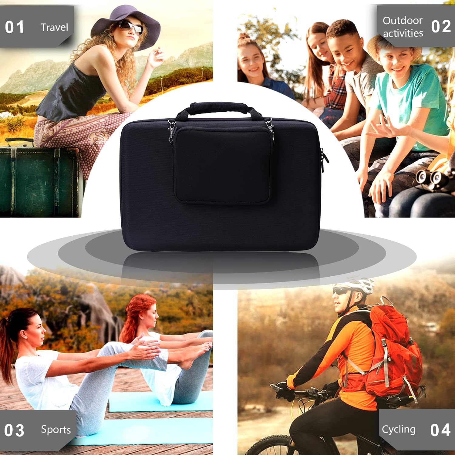 LTGEM Case Compatible with AKAI Professional MPC Live II/Live Drum Machine with Pouch for Accessories and Shoulder Strap