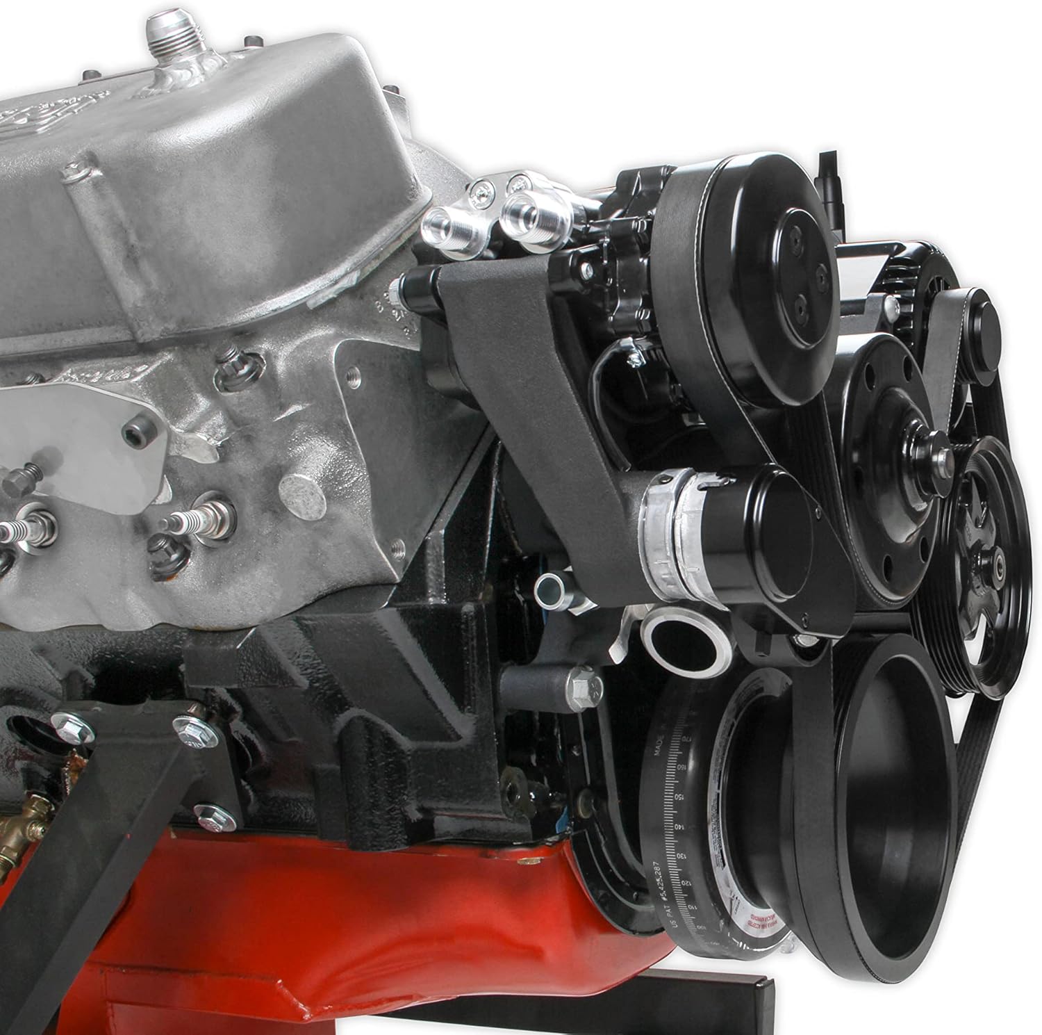 Holley 20-242BK Big Block Chevy Mid-Mount Complete Accessory System - Black Finish