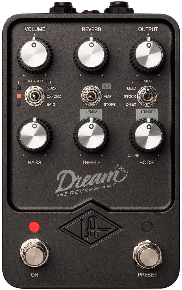 Universal Audio OX Stomp Speaker Emulator Pedal and UAFX Dream '65 Reverb Amplifier Bundle