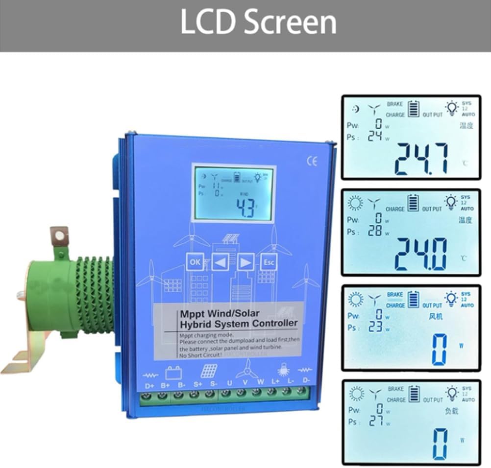 12v,HYZHANHONG New Upgraded Wind Solar Hybrid Charge Controller 8000W-12000W 12V/24V/48V MTTP Auto Distinguish Off Grid Wind Turbine Solar Charg Controller 12000W