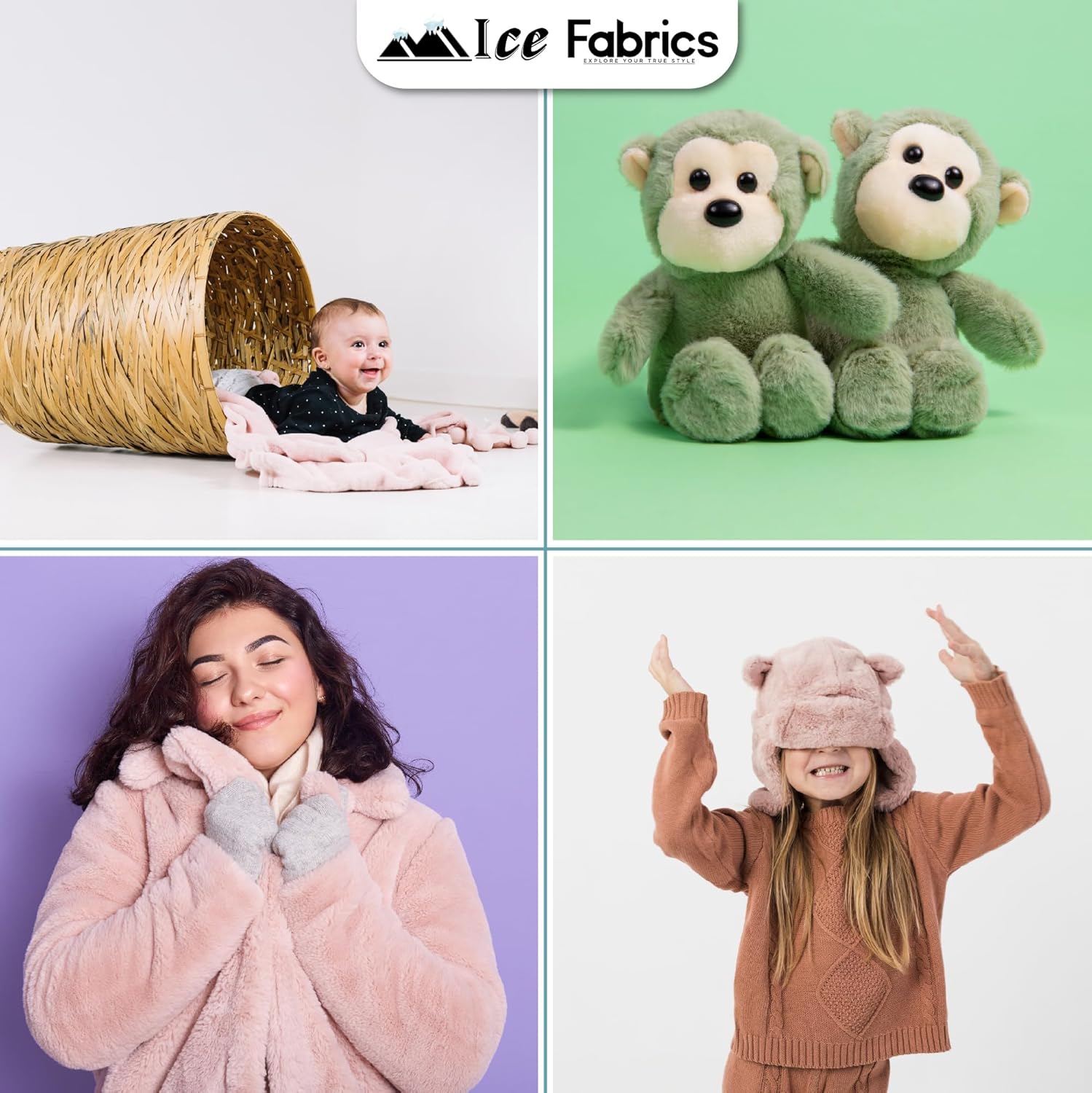 Ice Fabrics Solid Minky Fabric by The Yard - Soft, Smooth and Luxury 58/60