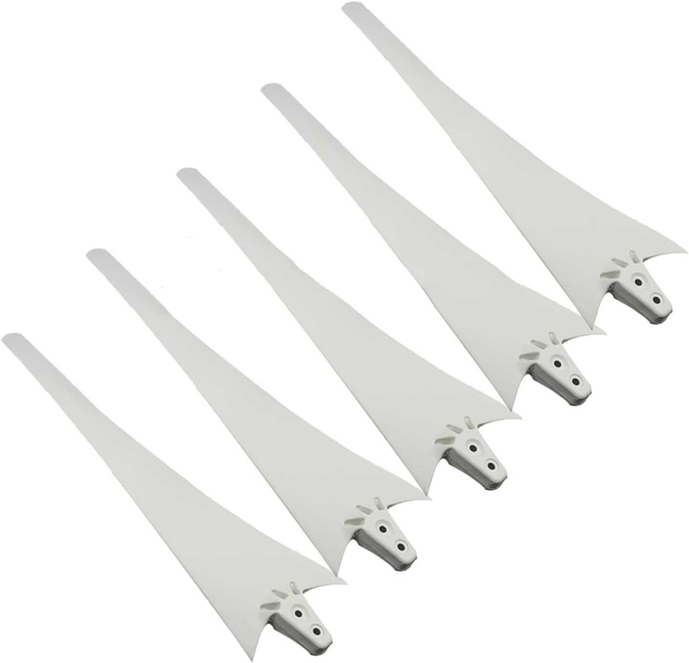 DIY High Strength Nylon Fiber Windmill Parts 600mm Horizontal Wind Turbine Generator Kit White Wind Power Generator Wind Turbine Blades (Color : White, Size : 5PC)