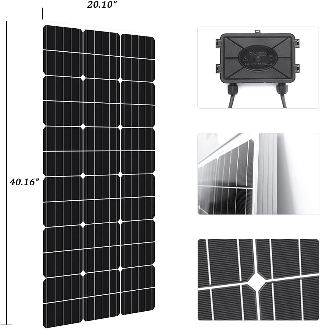 800W Solar Wind Power Kit for Charging 12V Lead Acid Gel AGM SLA FLD Batteries: 1x 400W Wind Turbine with Controller + 4X 100W Solar Panel + Solar Controller for RV Boat Cabin Home