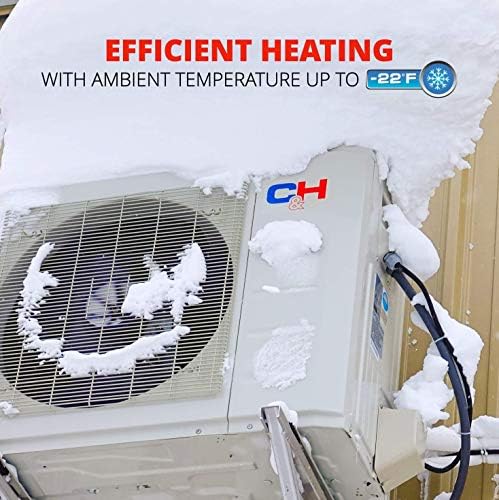 Cooper&Hunter Hyper Heat -22F Dual 2 Zone 12,000 BTU + 12,000 BTU Ductless Mini Split Heat Pump Air Conditioner System 230V Full Set with Two 25FT Installation Kits