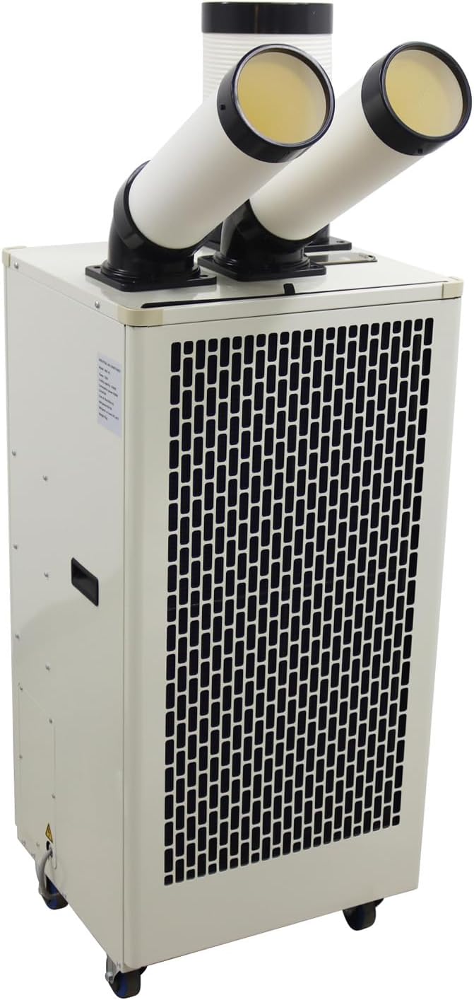 Industrial Portable Air Conditioner with Wheels 8L Large Tank Commercial Spot Cooler Adjustable Air Outlet Ideal for Hospitals Workshops Outdoor Events 220V 2.1KW