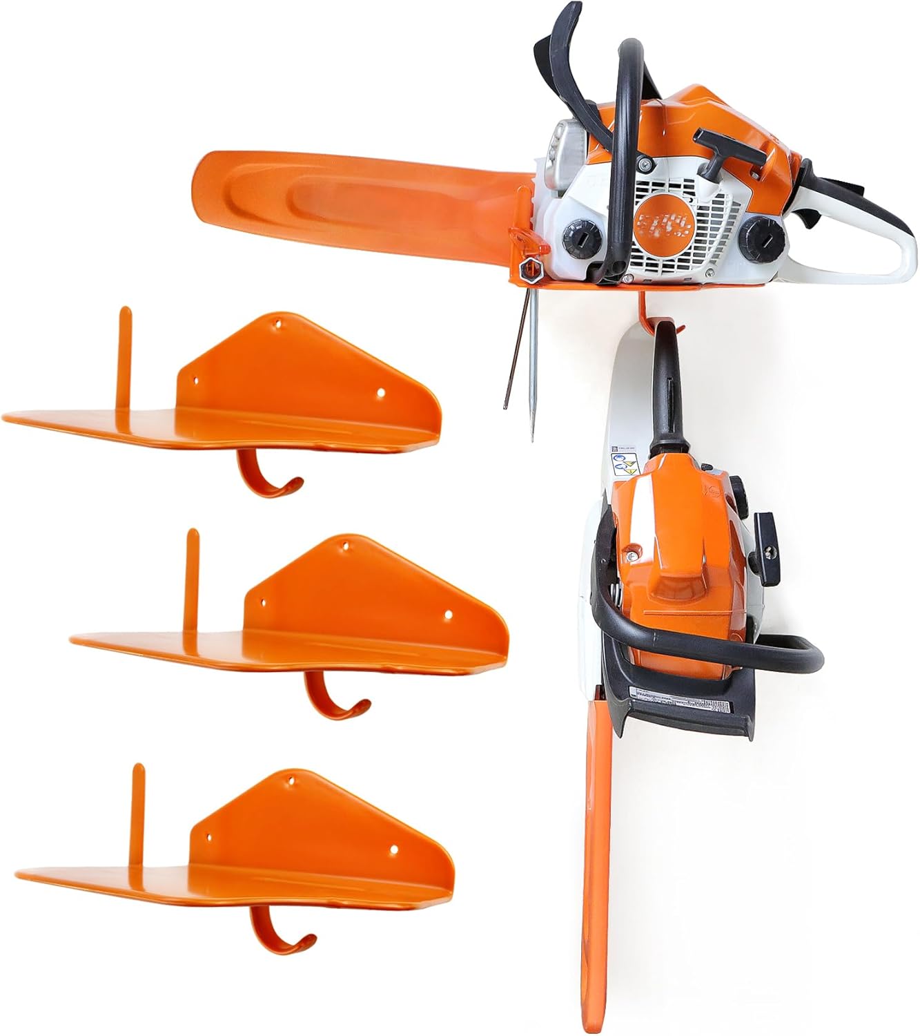 Chainsaw Holder, Chainsaw Wall Mount, Heavy Duty Chainsaw Mount Garage Storage Holder, 2 Pack Chainsaw Accessories Garage Organization Rack (3 Pack Mount)