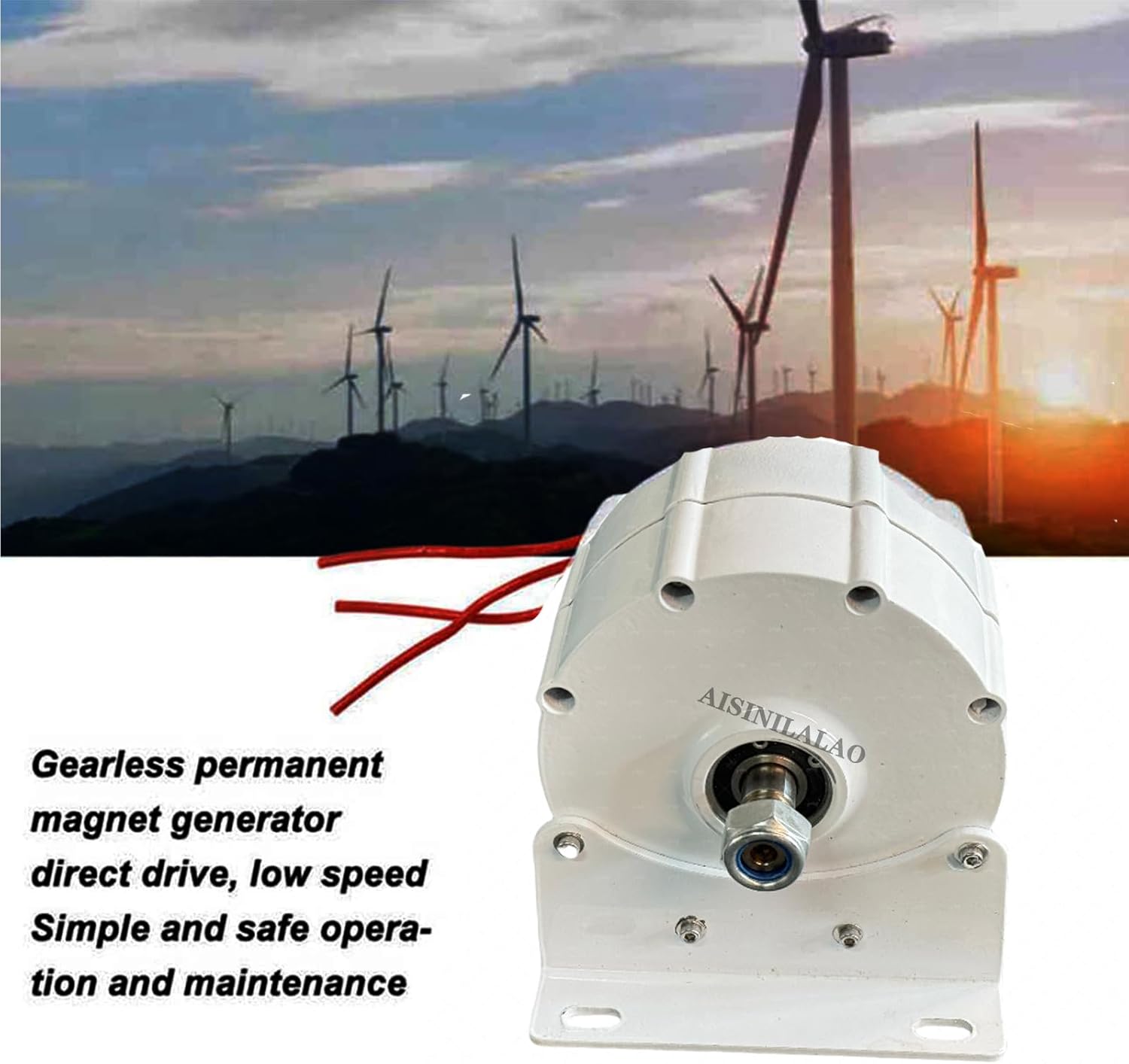 10000W Low RPM Alternator Permanent Magnet Rare Earth Turbine,3 Phase Gearlessermanent Magnet Generator AC Alt Pernators for Wind Turbine