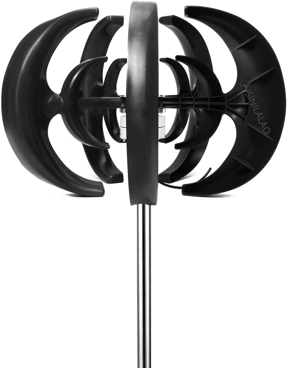 6000W Vertical Axis Maglev Wind Turbine Generator +12V 24V 48V Wind Power Small Wind Turbine Generator MPPT Controller for Home Use(Black,24V)