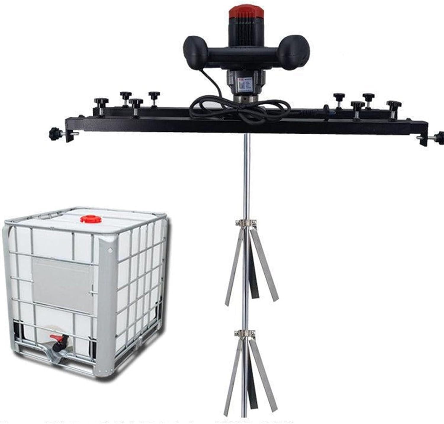 Paint Mixer,3280W Electric Tank Mixer Machine,Commercial Barrel Drum Stirrer with Support Hanger,Folding Propeller,for Ink Dissolver Agitator