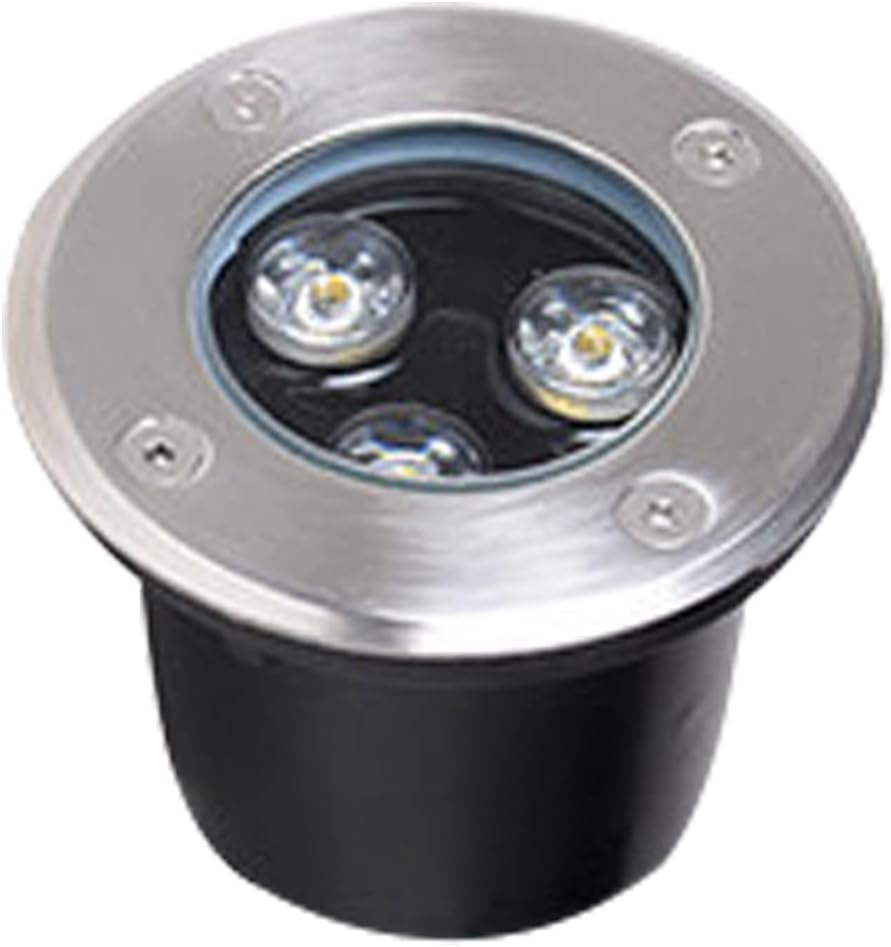 Recessed Underground Lamp, LED Buried Light Stainless Steel Outdoor IP65 Waterproof Floor Lamp for Garden Yard Bridge Hotel Landscape Lighting (Color : Yellow, Size : 24W-AC-85-265V)