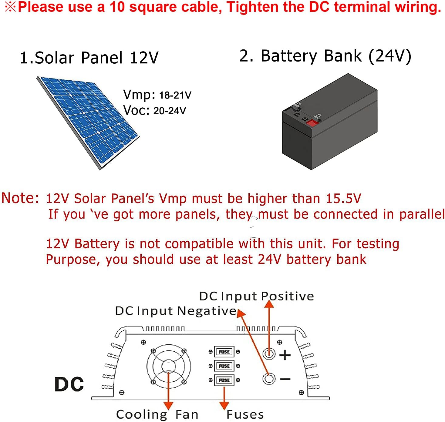 Y&H 1000W Grid Tie Inverter Stackable MPPT Pure Sine Wave DC15-28V Solar Input AC90-140V Output for 12V Solar Panel