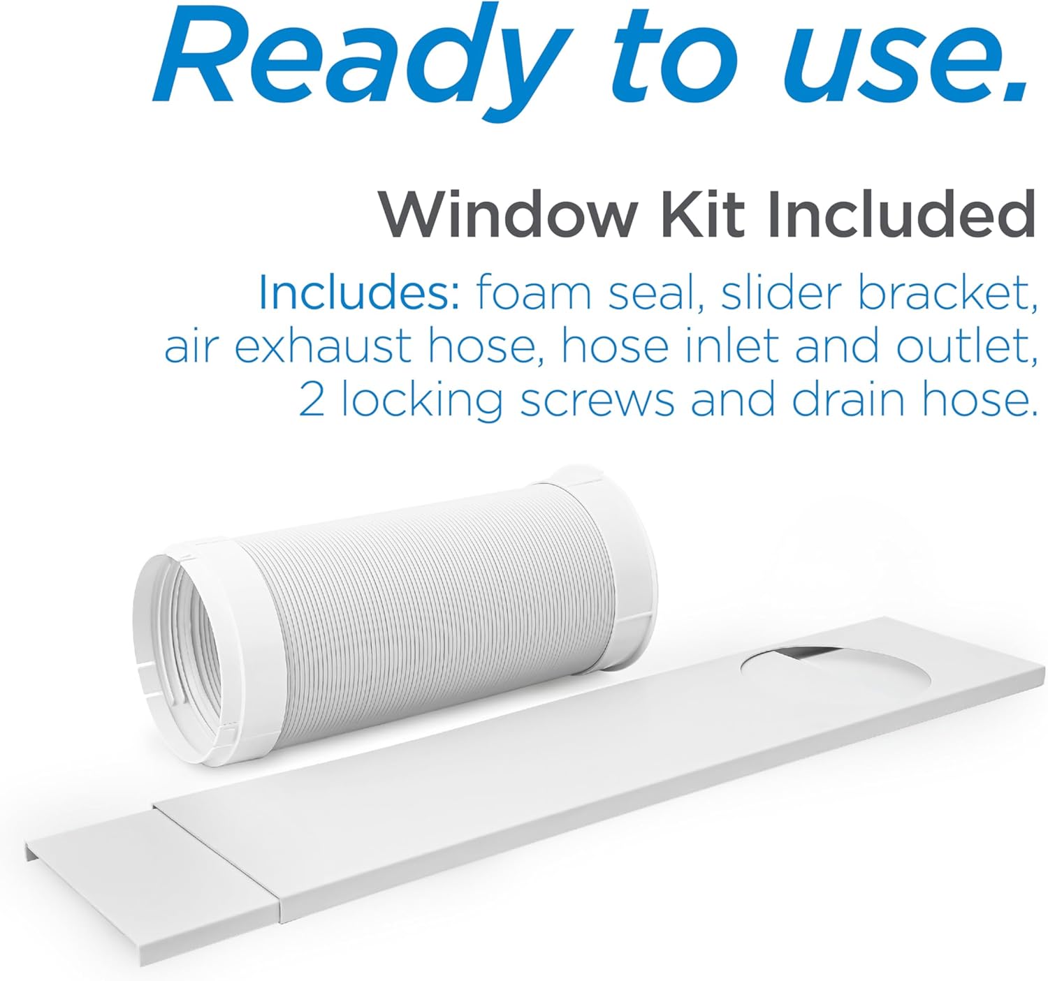 BLACK+DECKER Portable Air Conditioner, 10,000 BTU for Rooms Up To 450 Sq. Ft., Portable AC with Full Function Remote Control & Window Kit, BPT06WTB, White