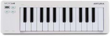 Arturia MicroLab Mk3 - Universal MIDI Controller for Music Production - White