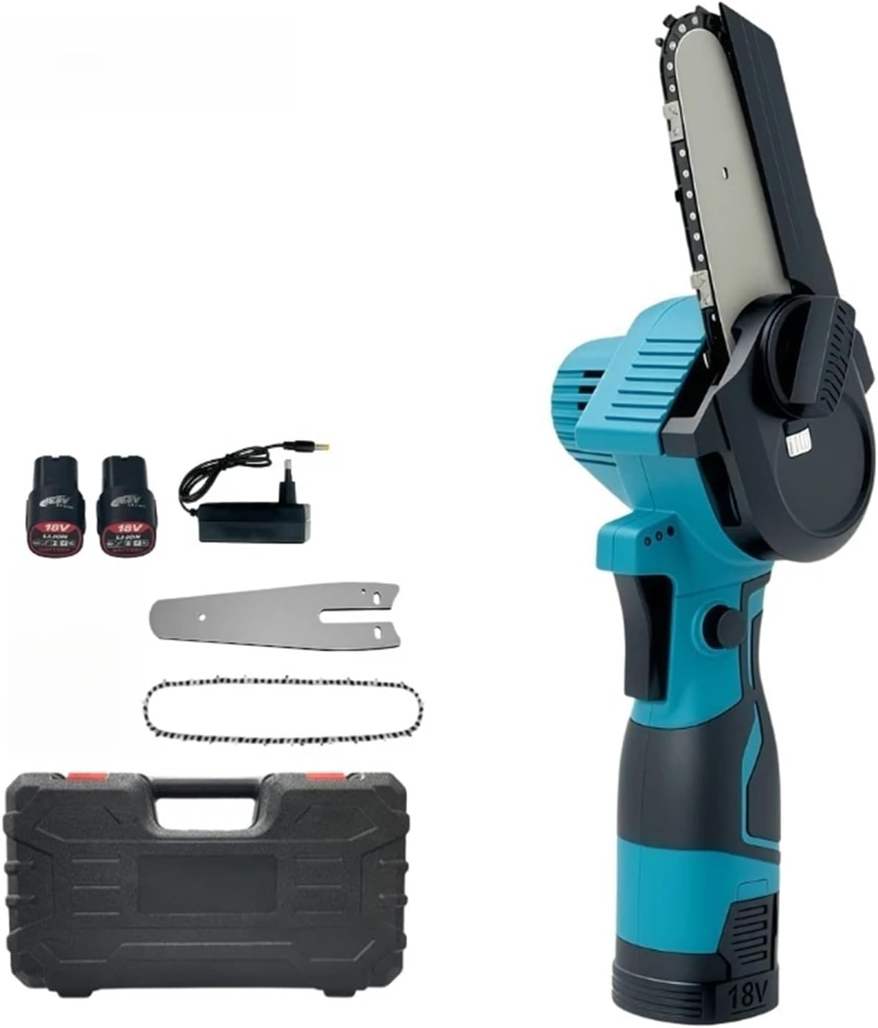 18V Battery-Powered Mini Chain Saw - Garden Pruning & Industrial DIY Wood Cutting Tool(Piug us)