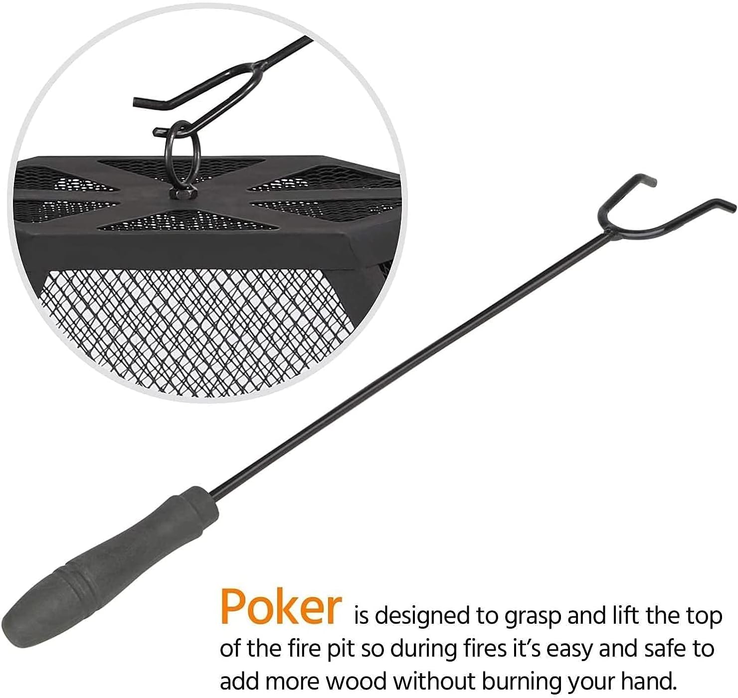 Fire Pit Outdoor Barbecue Heater Hexagon Steel Fire Pit with BBQ Grill Shelf Outdoor Metal Brazier Heater for Bonfire Firebowl for Outside Camping Patio Garden Backyard Picnic