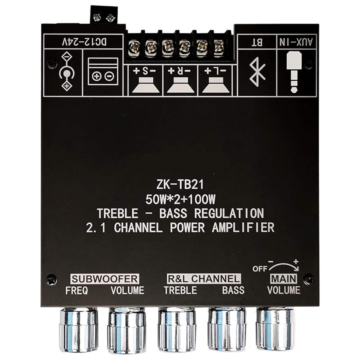 2.1 Channel Digital Audio Amplifier Module 5.0 TPA3116D2 Sound Power Amplifier Board Amp Module Support App DC12-24V