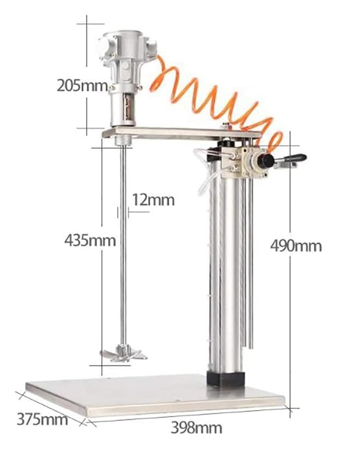 Pneumatic Paint Mixer,Pneumatic Bracket Mixer, Automatic Lifting Mixer Pneumatic Paint Mixer Machine Desktop Vertical Air Mixer Ink Mixing Machine