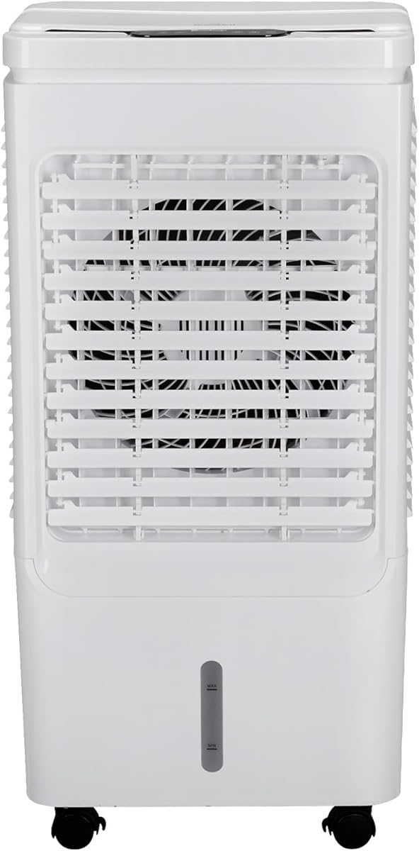 40L Portable Air Conditioner Cools Up to 215 Sq.Ft, Evaporative Low Noise AC Unit with Remote Control Fits 3-Speed Personal Air Conditioner Cooling Fan for Large Room, Office, Garage