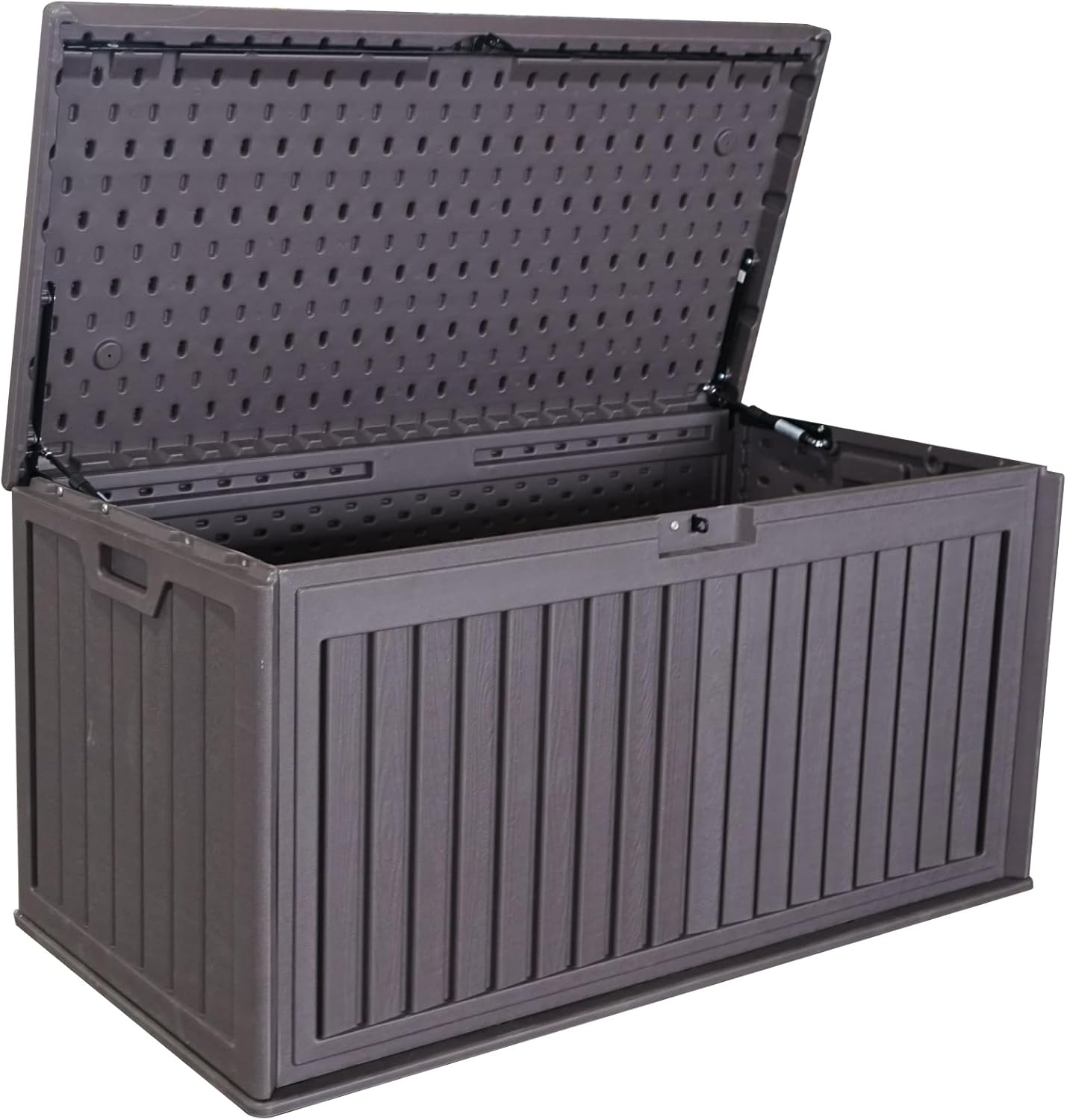 100 Gallon Resin Outdoor Deck Box Waterproof Patio Storage Container