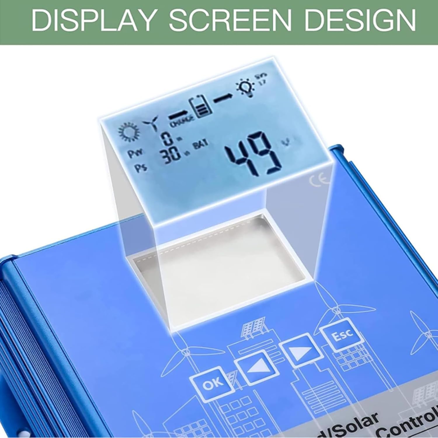 12V 24V 3600W AUTO Wind Turbines Generator Charge Controller, Waterproof Battery Charge Controller Regulator for Solar Street Lamp Courtyard Lamp,12V